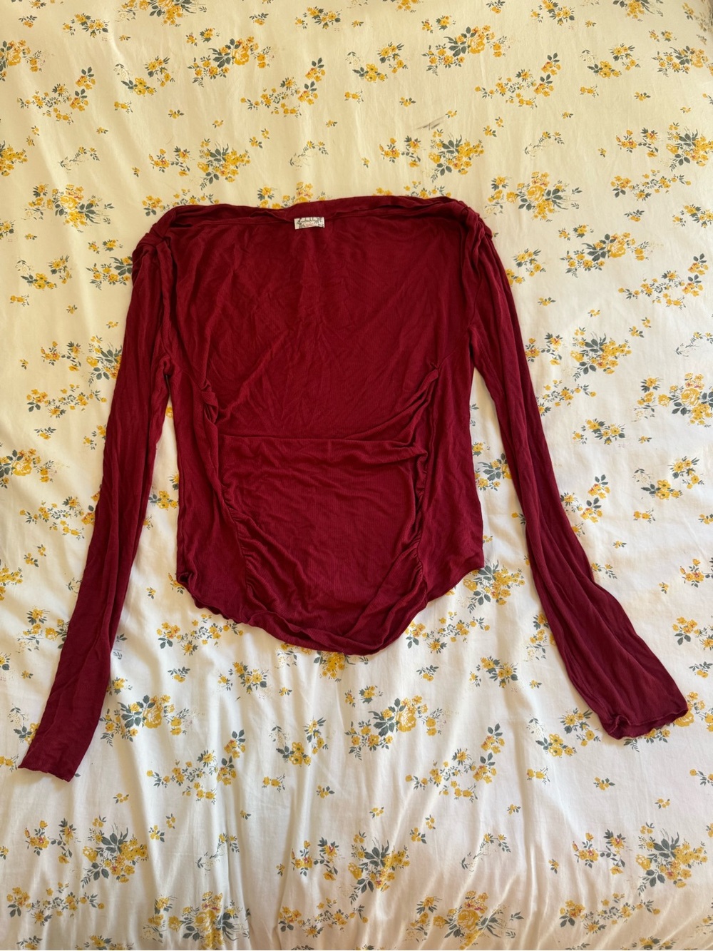 Women’s Long Sleeve Free People Top - Burgundy
